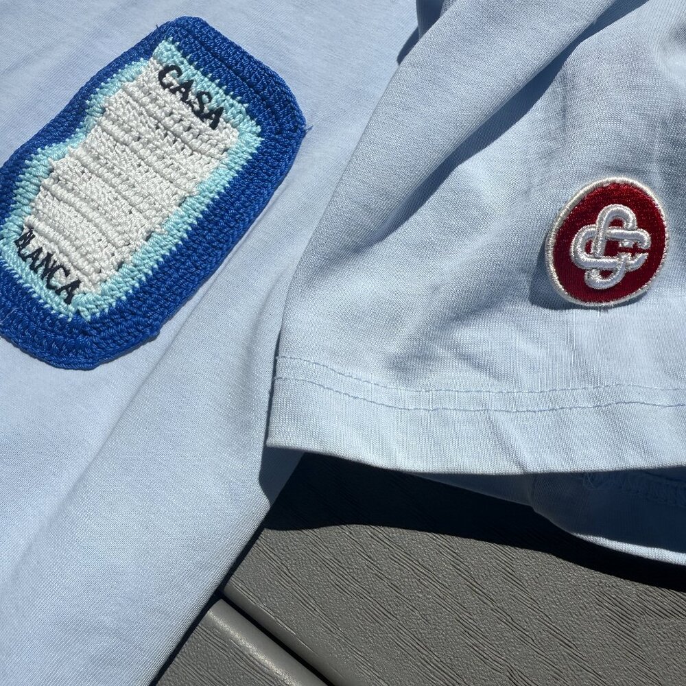 Casablanca tee white crotched pocket
